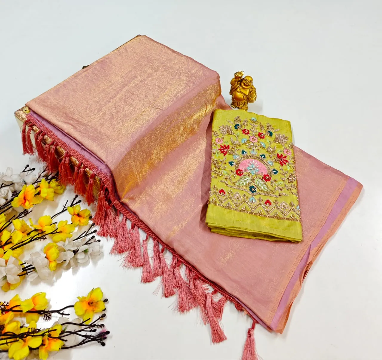 Rangoli Crush Zari Border Semi Silk Saree